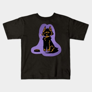 Hungry Black Cat Kids T-Shirt